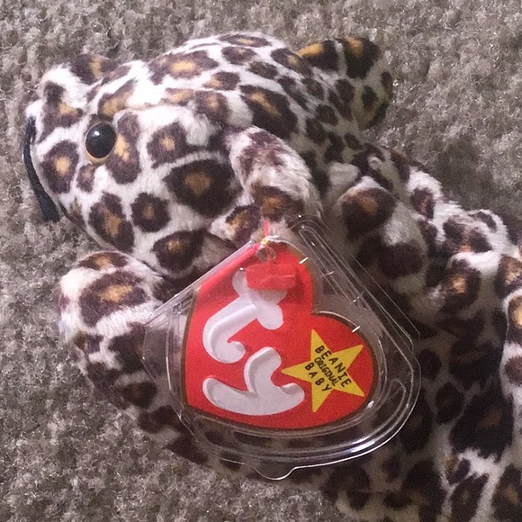 TY Freckles beanie baby leopard with tag spotted plastic hang tag - Picture 2 of 6